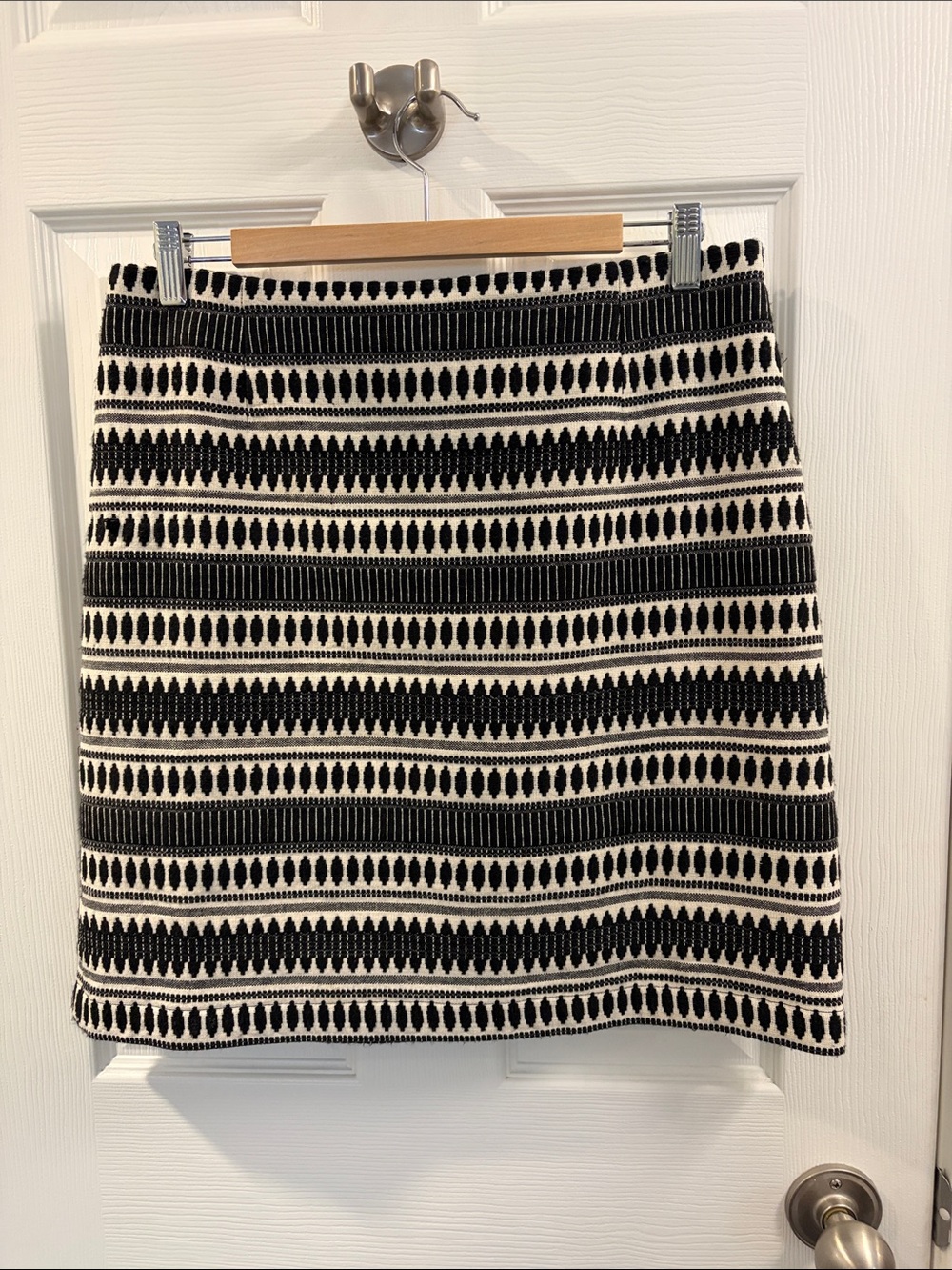 Black and White Patterned Mini Skirt